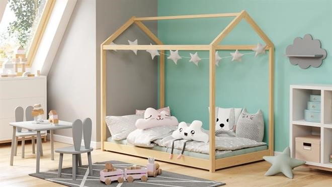 łóżko domek dla dziecka drewniane yogi marki halmar
