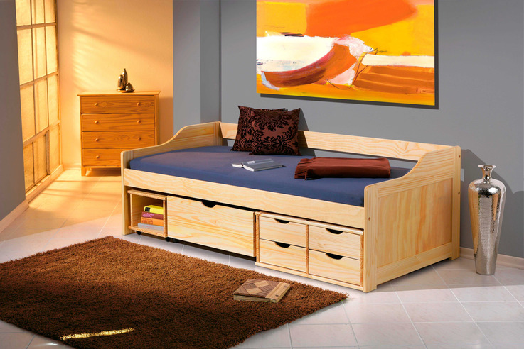 łóżko dziecięce Maxima z szufladami marki Halmar drewniane