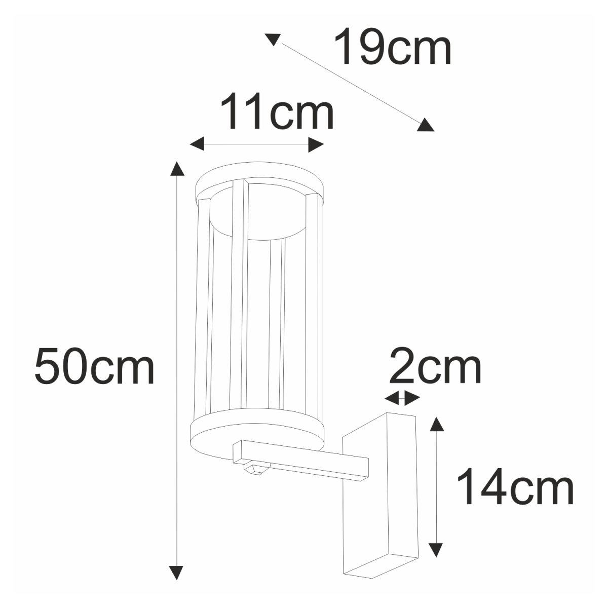 Kinkiet ogrodowy Led K-8137