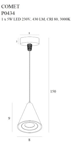 Lampa wisząca Comet