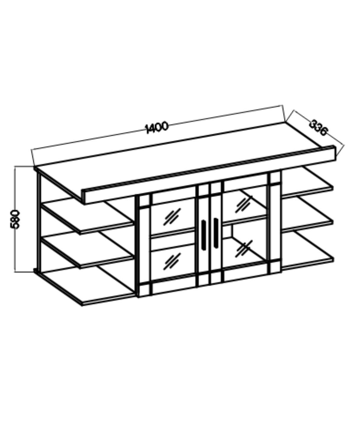 mebloscianka paris bialy dab sonoma wh01