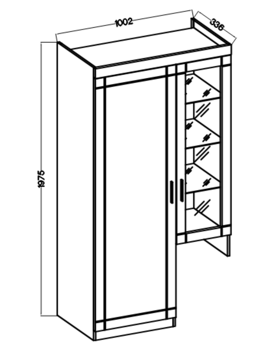 mebloscianka paris bialy dab sonoma wh01