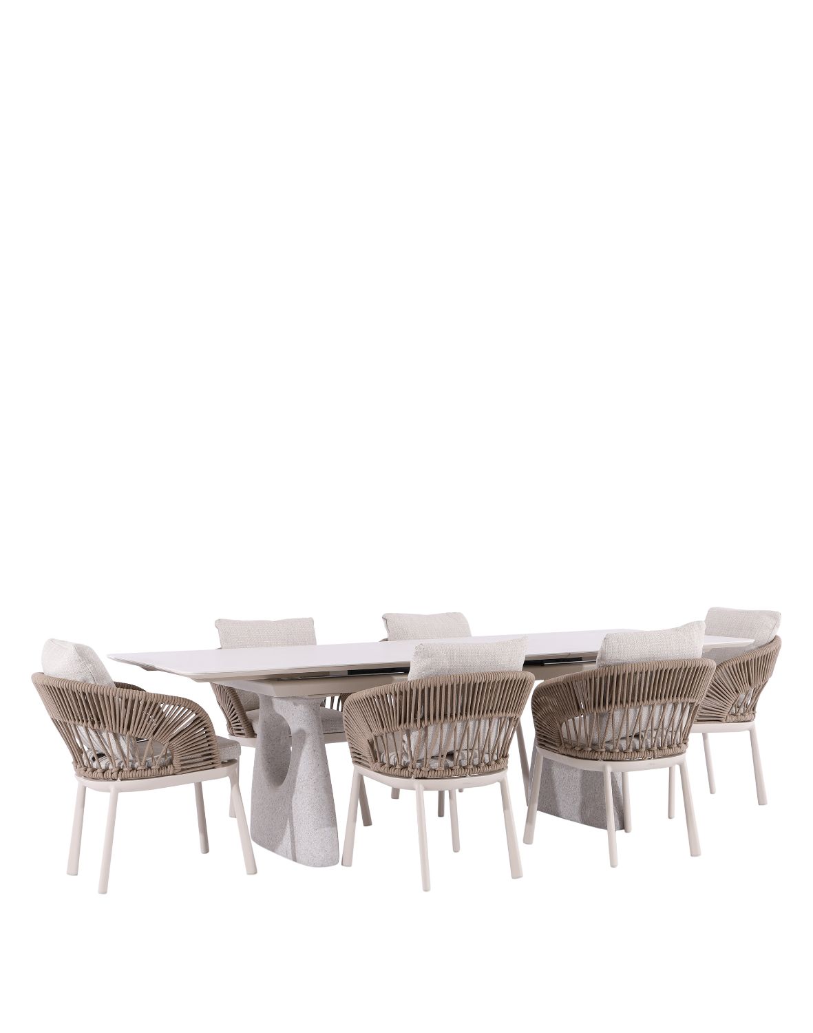 zestaw ogrodowy adora: stół rozkładany 180-240x100 i 6 krzeseł