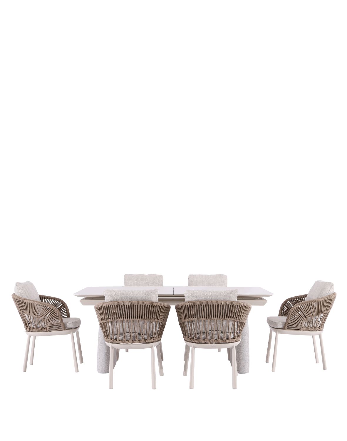 zestaw ogrodowy adora: stół rozkładany 180-240x100 i 6 krzeseł