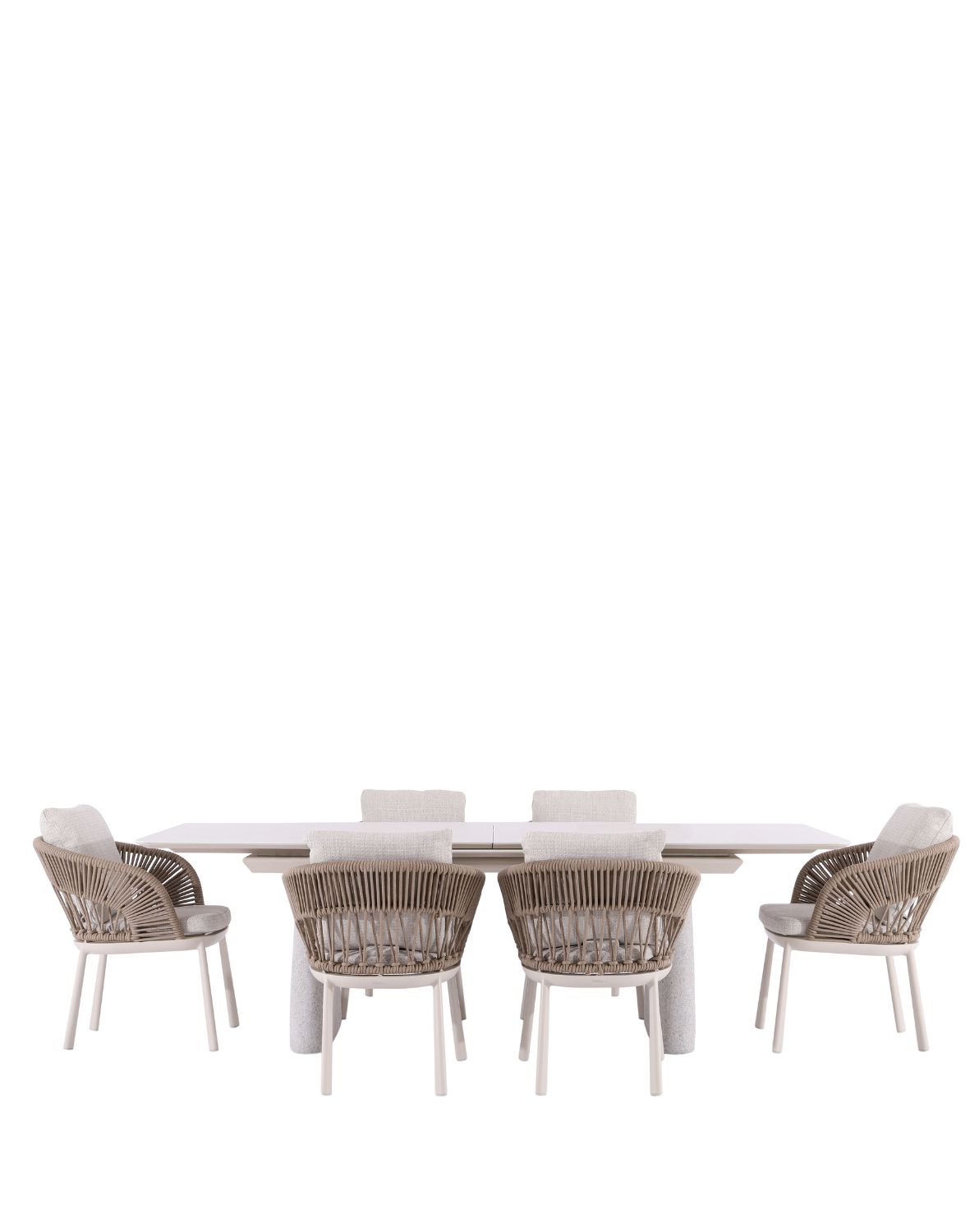 zestaw ogrodowy adora: stół rozkładany 180-240x100 i 6 krzeseł