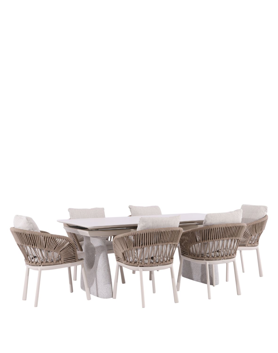 zestaw ogrodowy adora: stół rozkładany 180-240x100 i 6 krzeseł