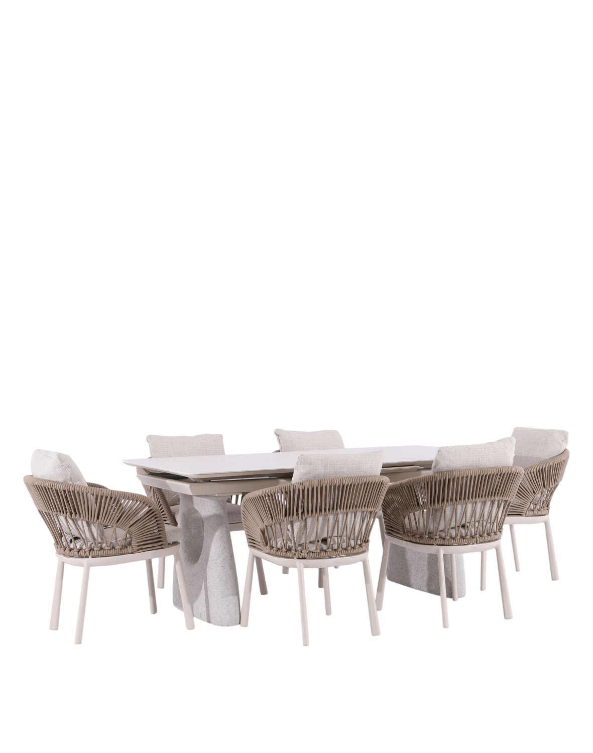 zestaw ogrodowy adora: stół rozkładany 180-240x100 i 6 krzeseł