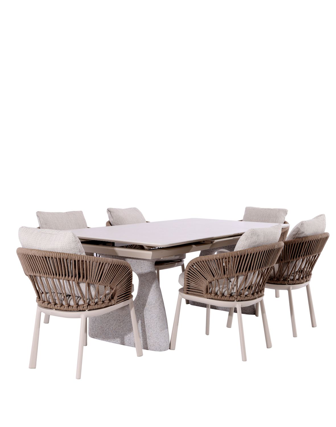 zestaw ogrodowy adora: stół rozkładany 180-240x100 i 6 krzeseł