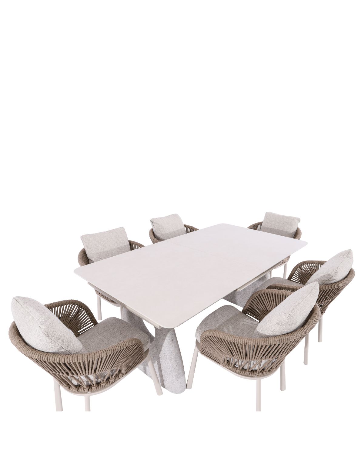 zestaw ogrodowy adora: stół rozkładany 180-240x100 i 6 krzeseł