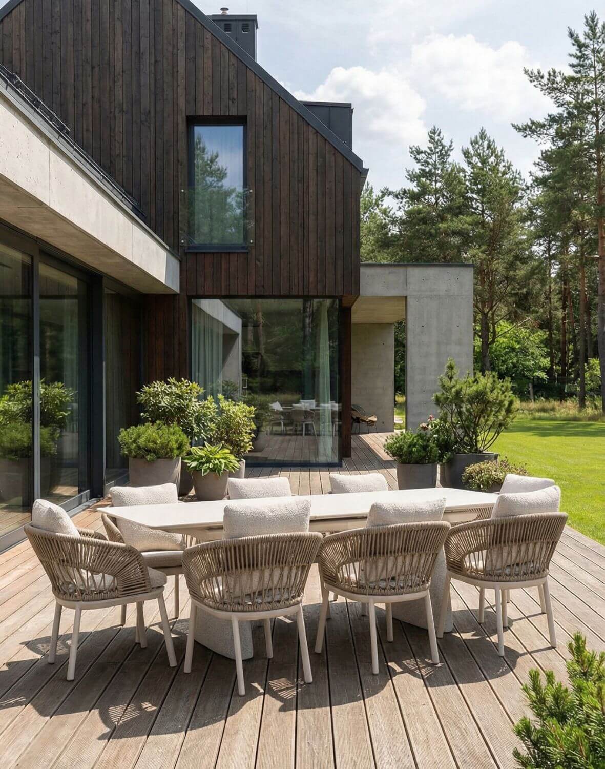 zestaw ogrodowy adora: stół rozkładany 180-240x100 i 8 krzeseł