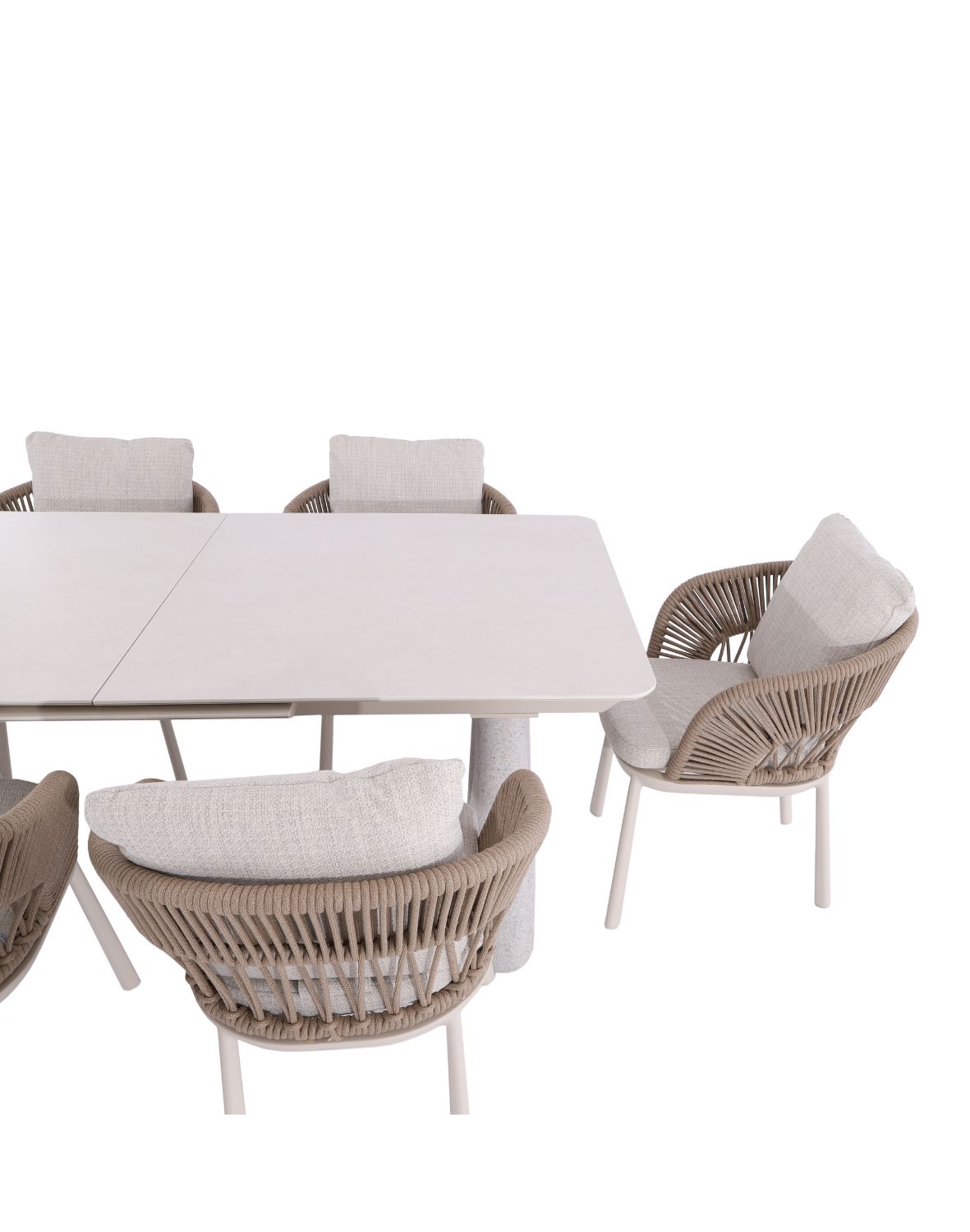 zestaw ogrodowy adora: stół rozkładany 180-240x100 i 8 krzeseł