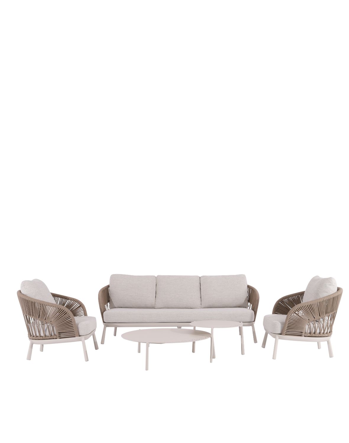 zestaw ogrodowy adora: 3-osobowa sofa, 2 fotele i 2 stoliki