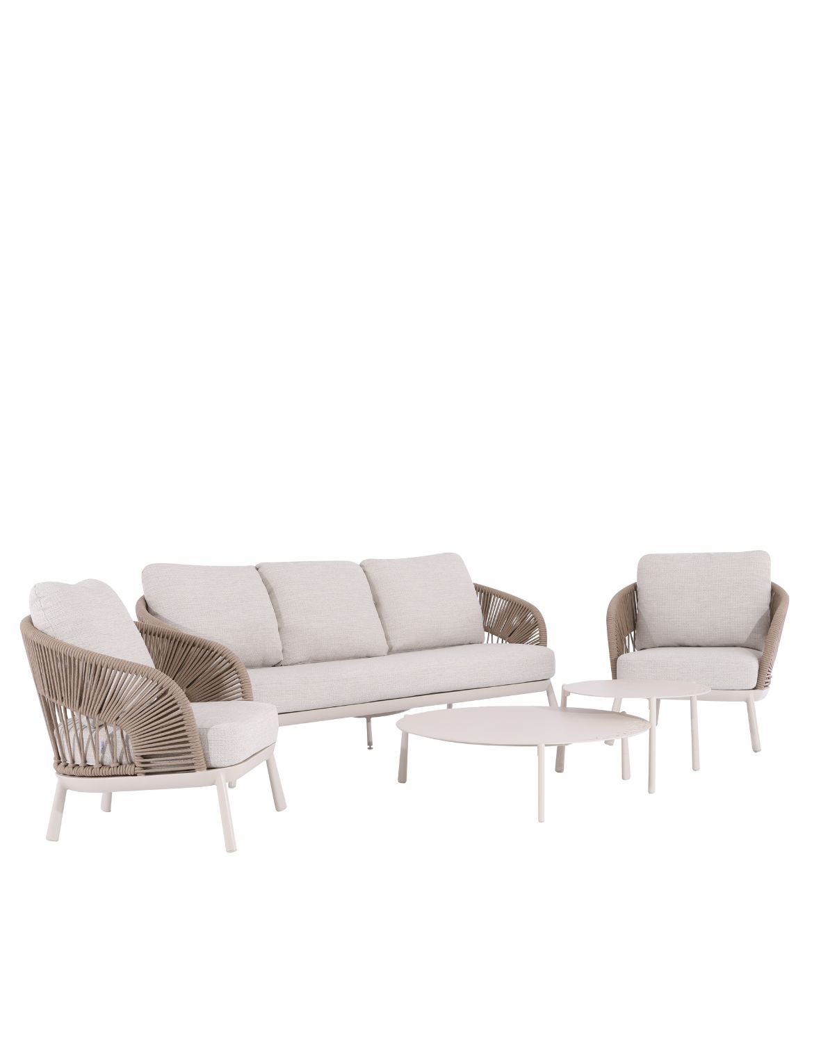 zestaw ogrodowy adora: 3-osobowa sofa, 2 fotele i 2 stoliki