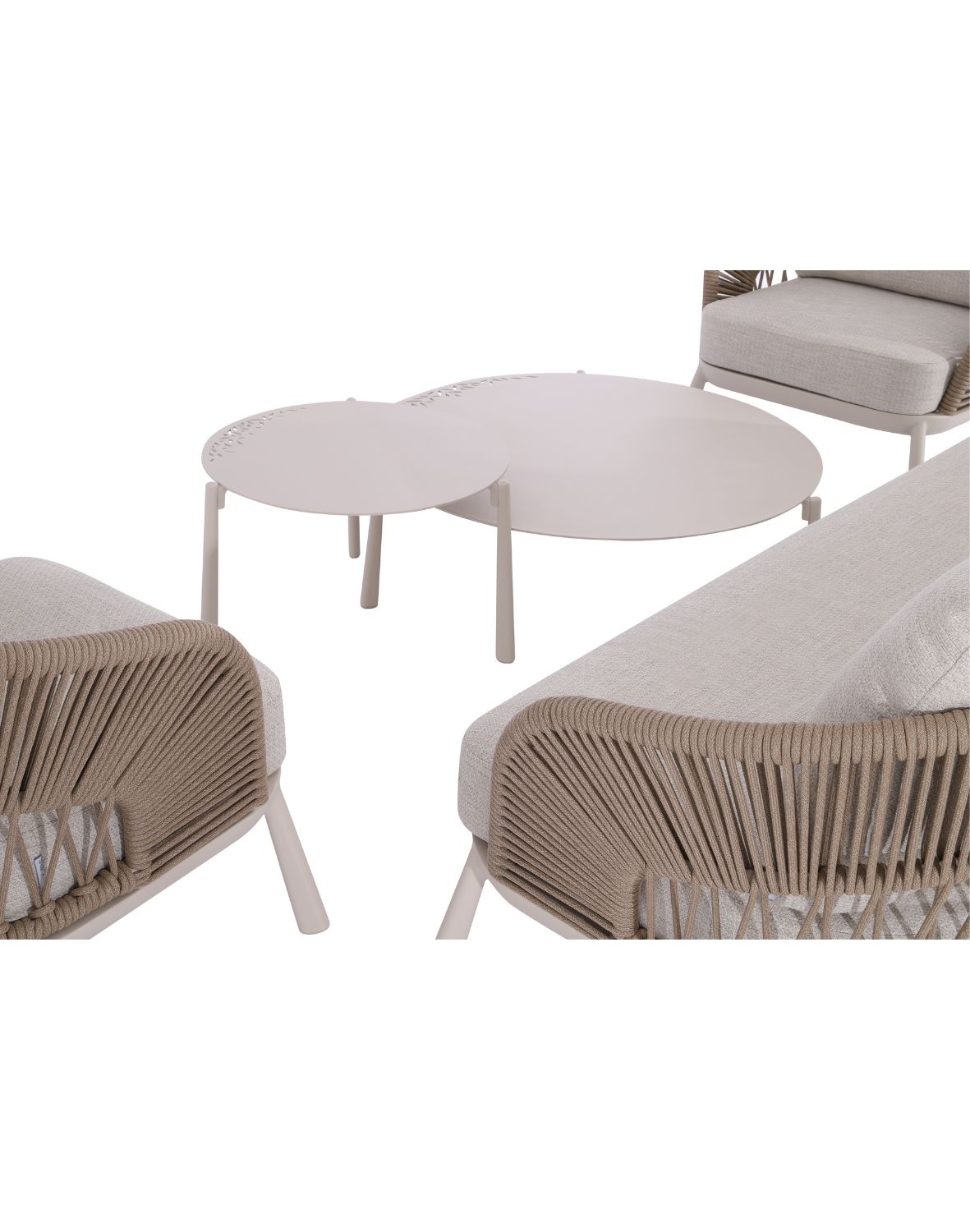 zestaw ogrodowy adora: 3-osobowa sofa, 2 fotele i 2 stoliki