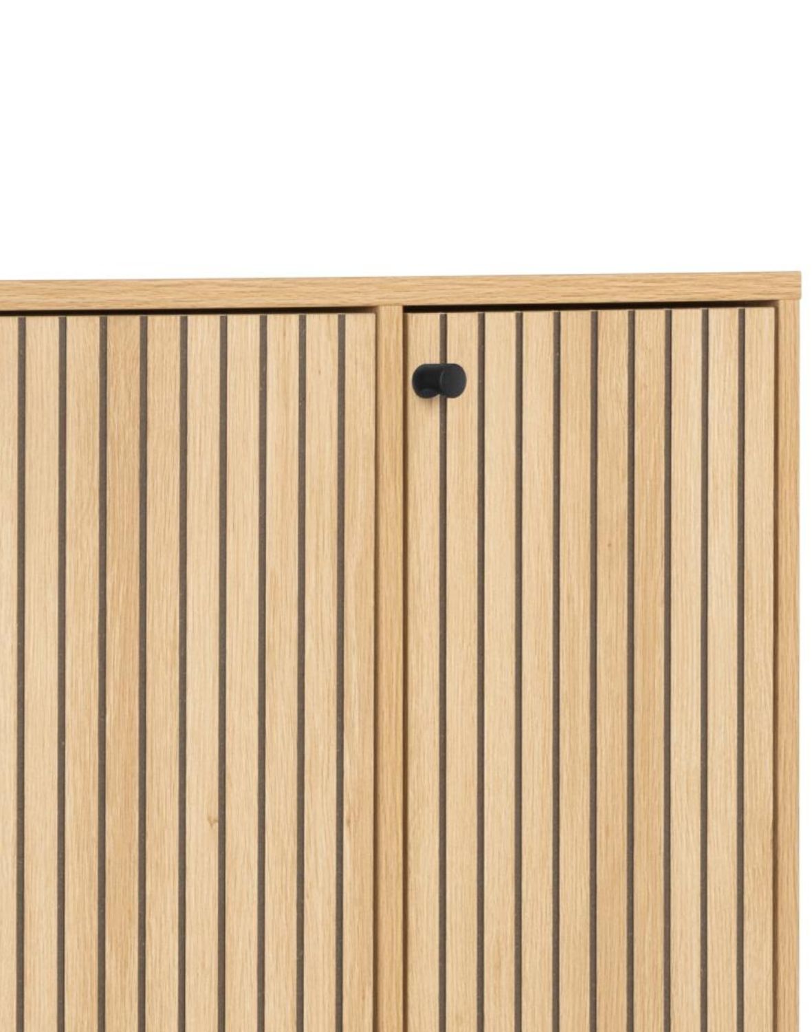 wysoka szafka na buty albany, naturalny dąb, lamele (24286)