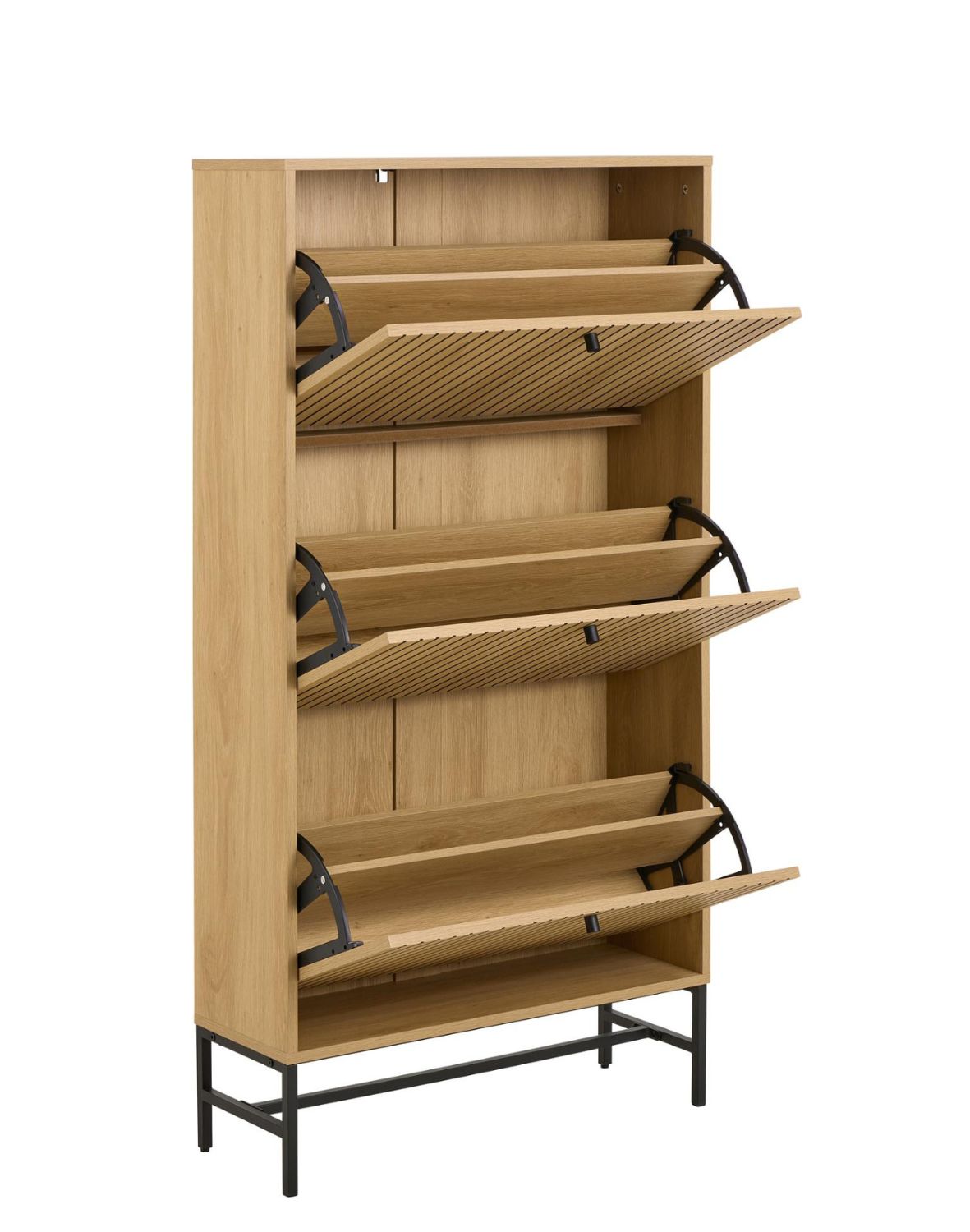 szafka na buty albany, naturalny dąb, lamele (23790)