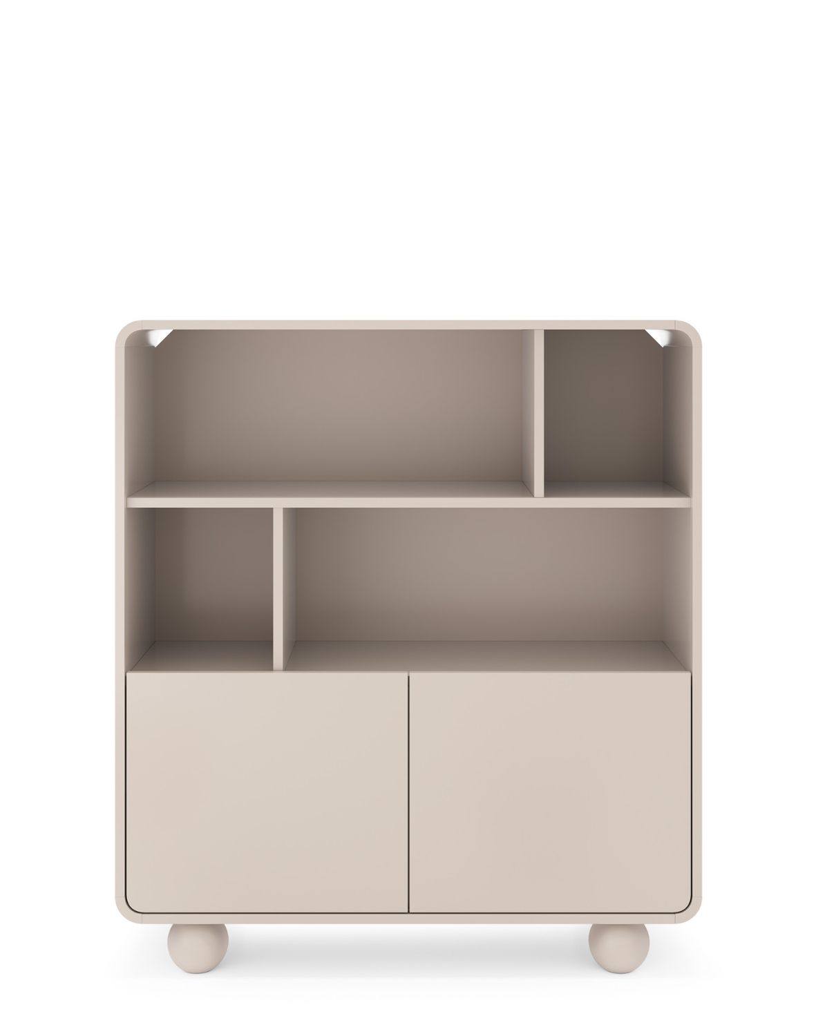 niski regał z szafką albion rg108, kaszmirowy