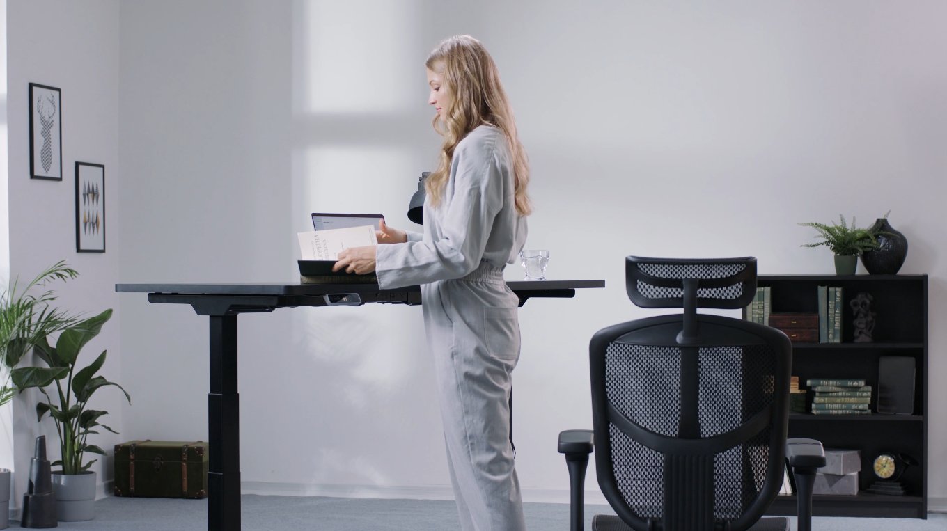 Enjoy 2 BS Black + Biurko regulowane Alto 101 Black