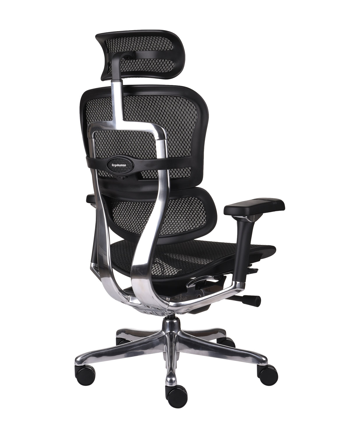Fotel Ergohuman 2 Luxury + Biurko regulowane Alto 102 Black