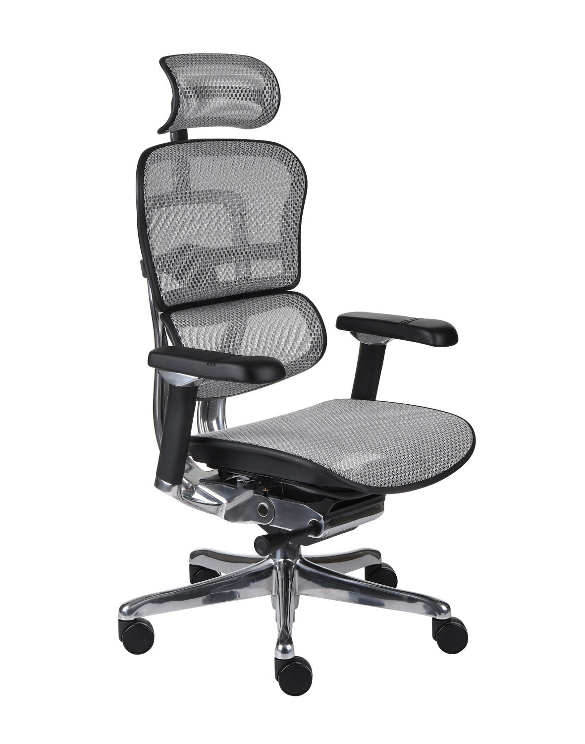 Fotel Ergohuman 2 Luxury + Biurko regulowane Alto 102 Black