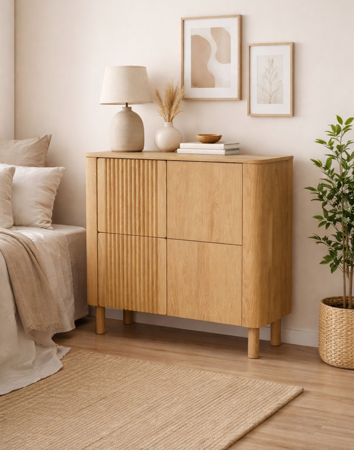 komoda z szufladami arango km-2 110x93 cm, dąb hikora