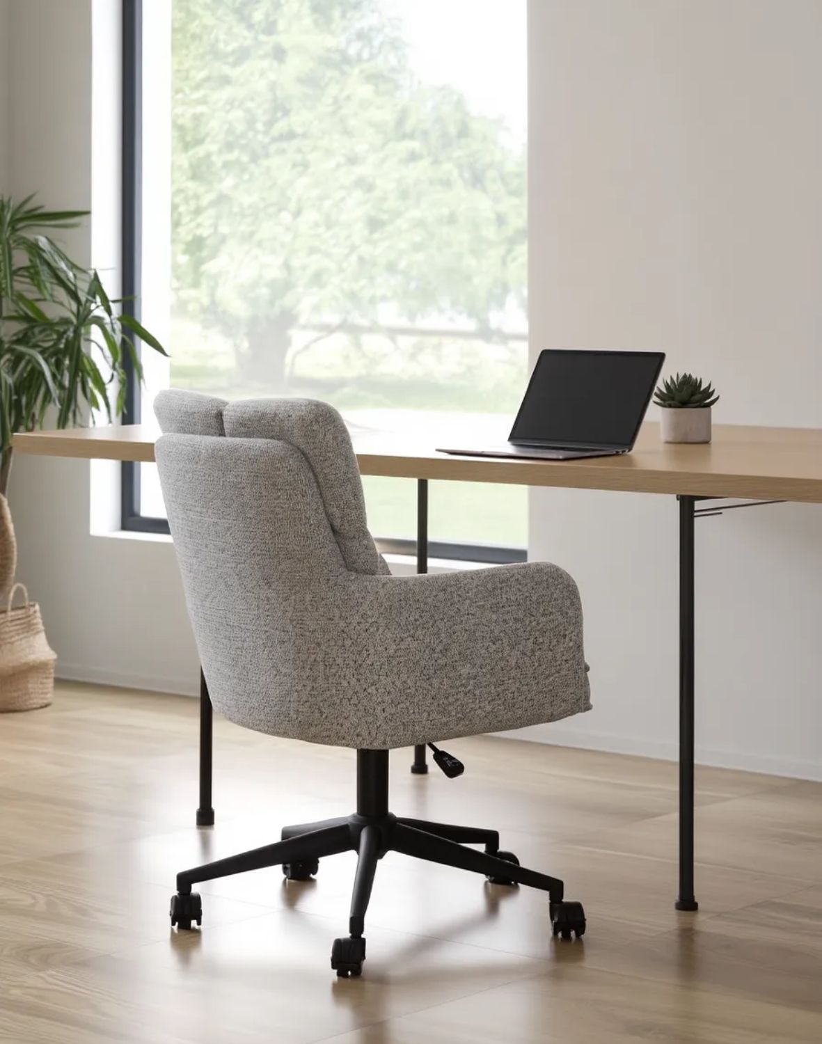 krzesło biurowe aria, regulowane, obrotowe, szare