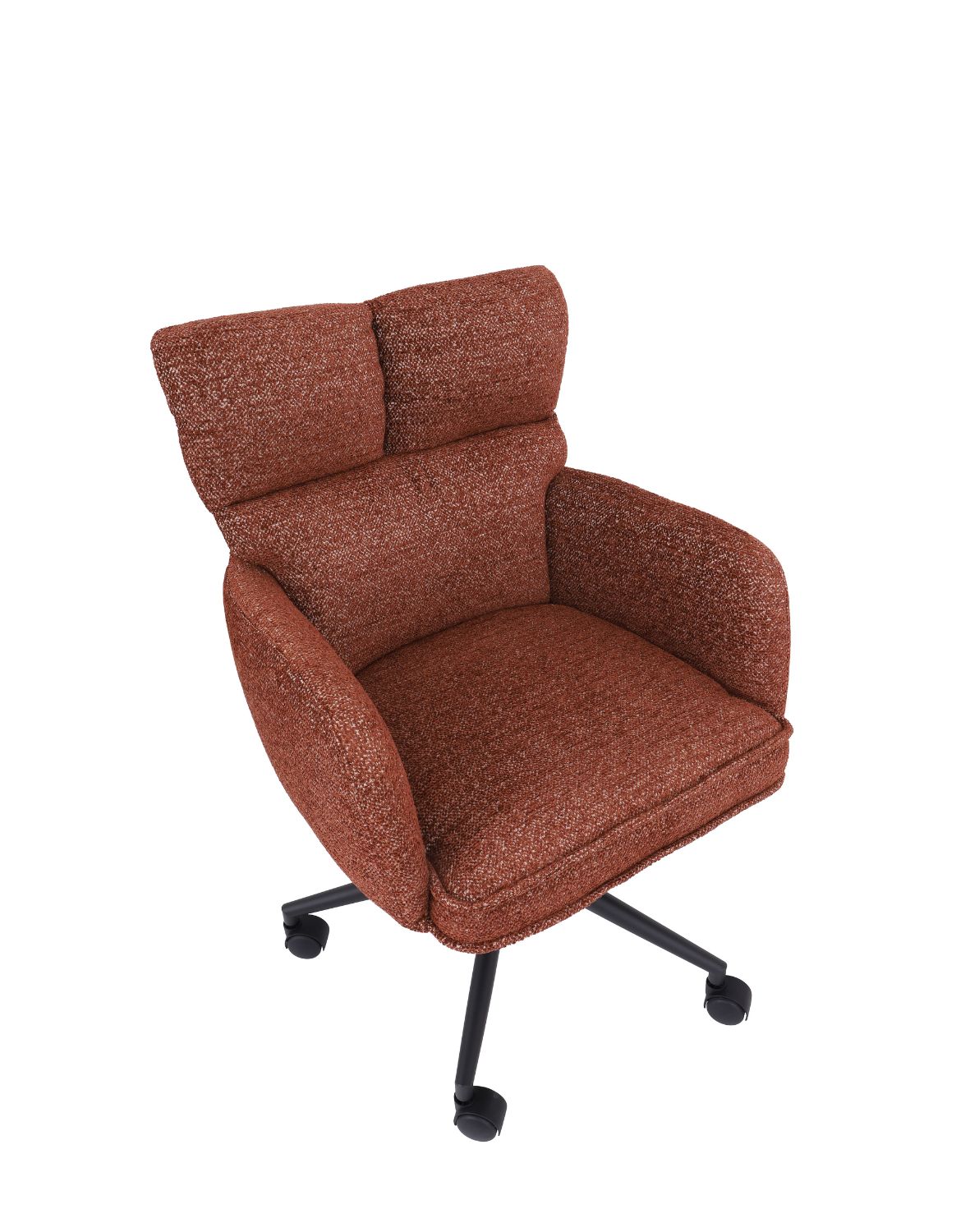 krzesło biurowe aria, regulowane, obrotowe, rude
