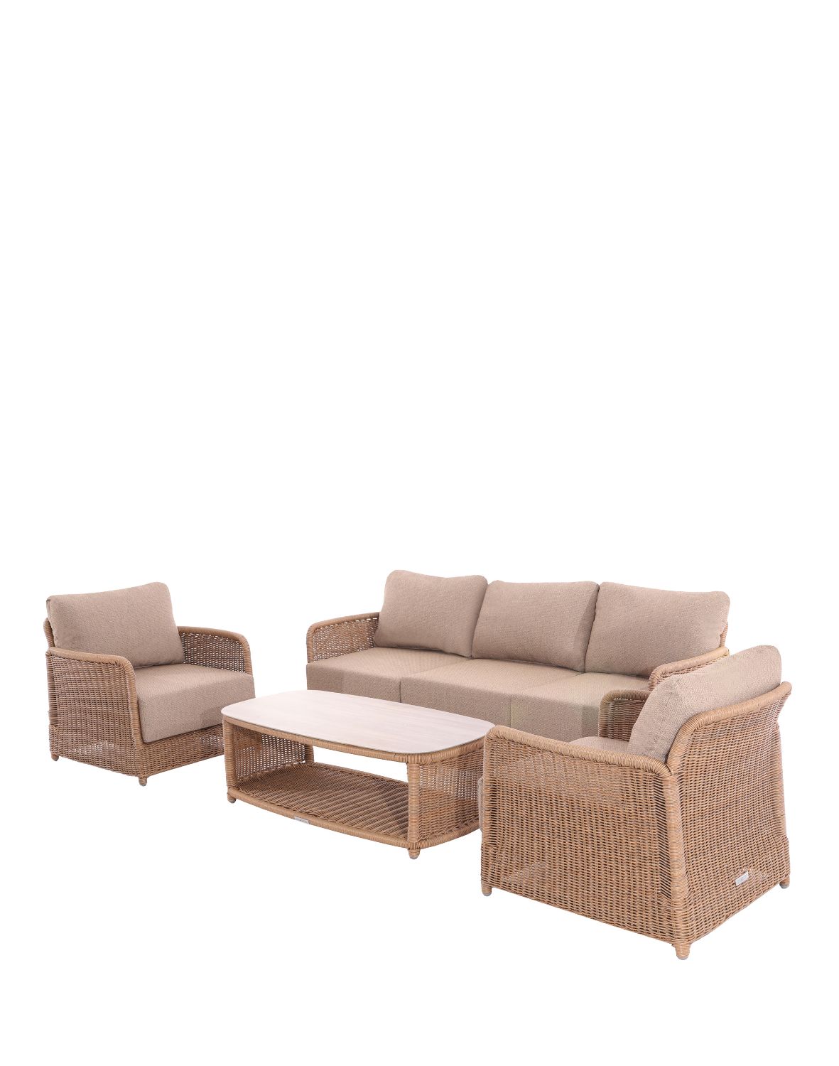 zestaw ogrodowy aruba: sofa, fotele, stolik kawowy