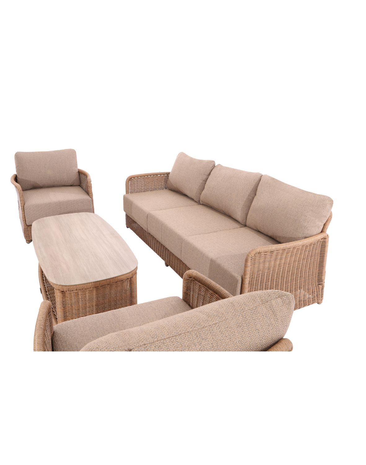 zestaw ogrodowy aruba: sofa, fotele, stolik kawowy