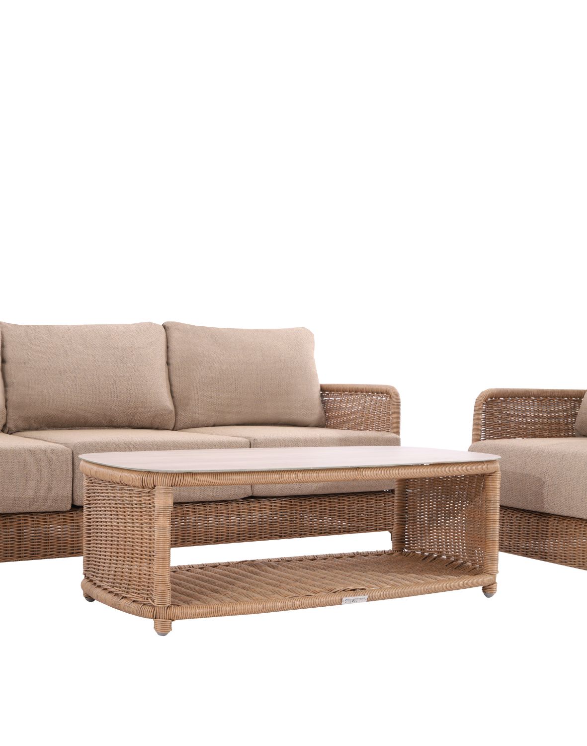 zestaw ogrodowy aruba: sofa, fotele, stolik kawowy