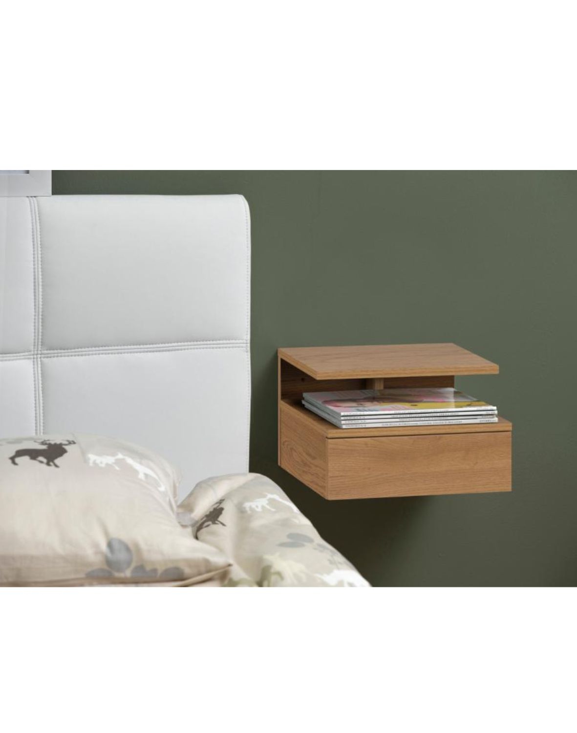 szafka nocna wisząca ashlan, dziki dąb (07181)