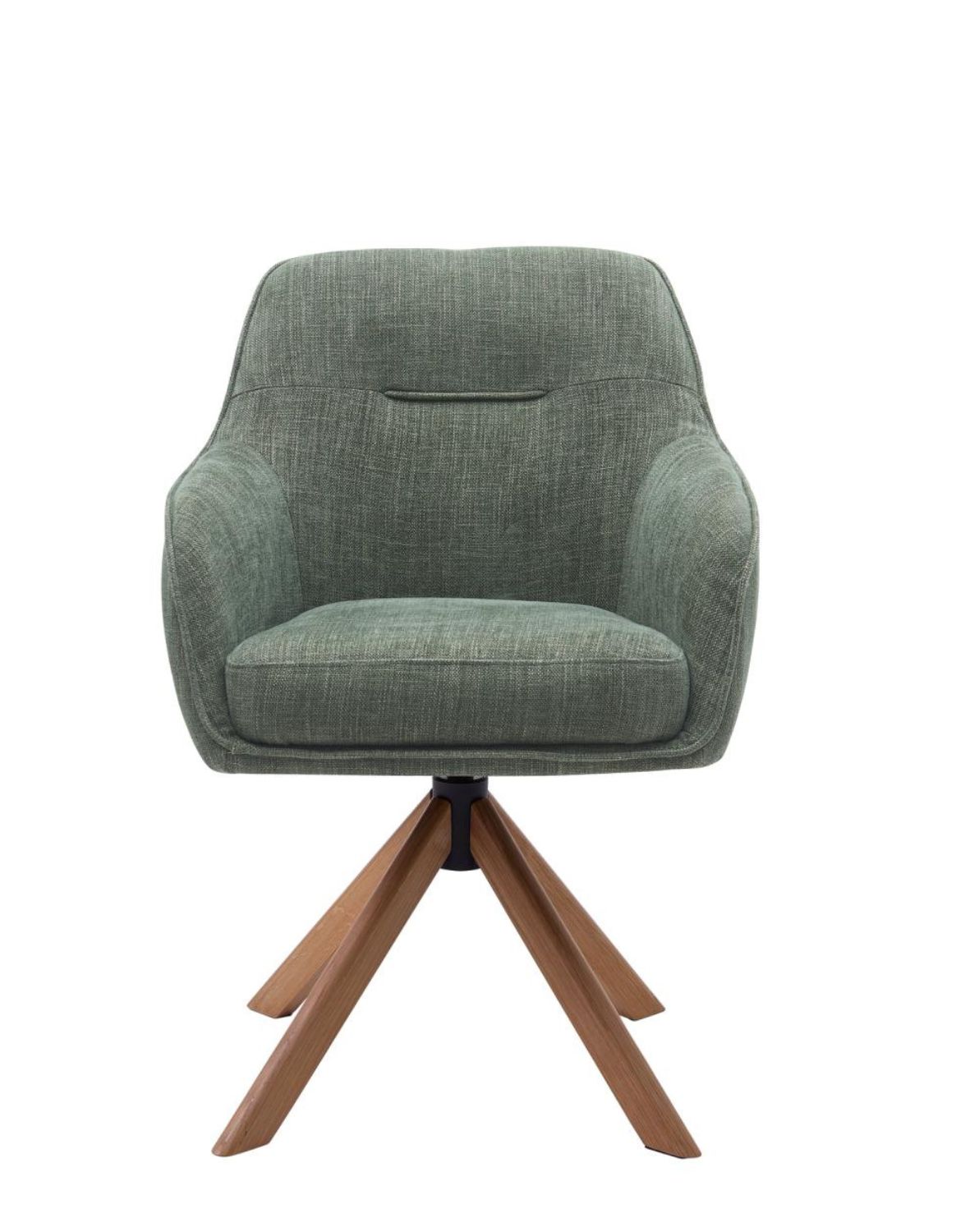 krzesło obrotowe do jadalni avola, zielone, drewniane nogi (53250005)