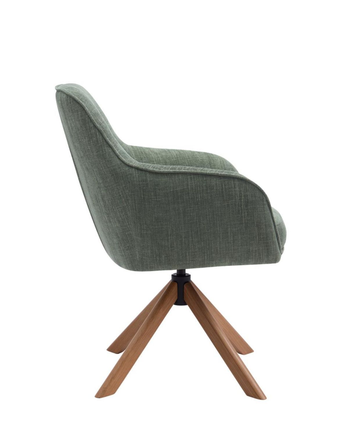 krzesło obrotowe do jadalni avola, zielone, drewniane nogi (53250005)