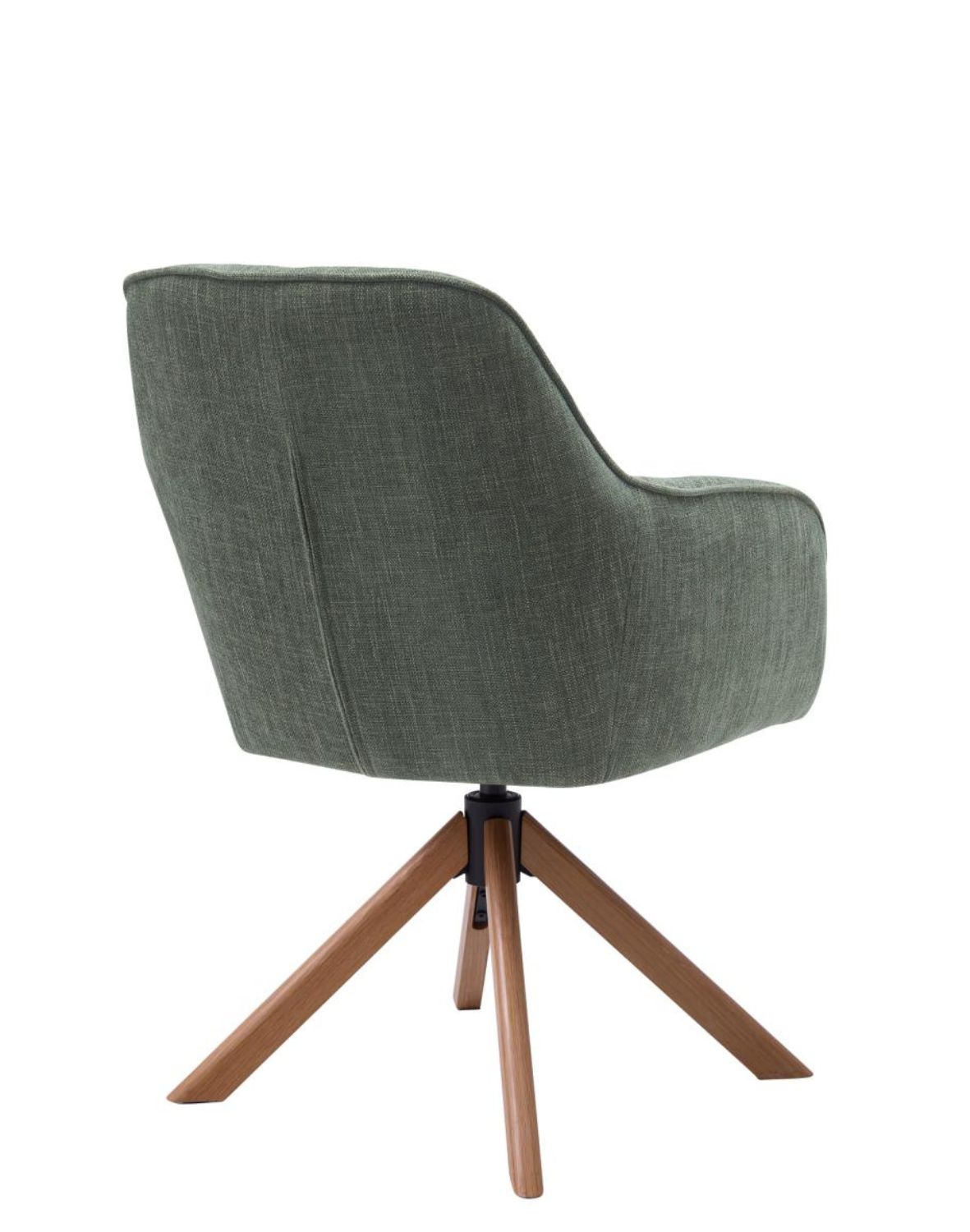 krzesło obrotowe do jadalni avola, zielone, drewniane nogi (53250005)