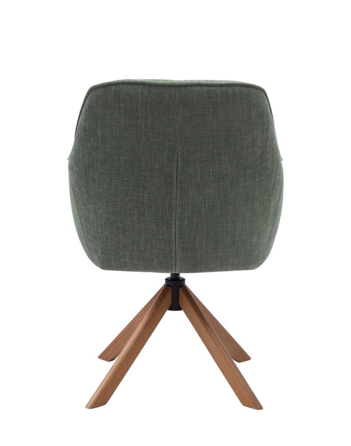 krzesło obrotowe do jadalni avola, zielone, drewniane nogi (53250005)