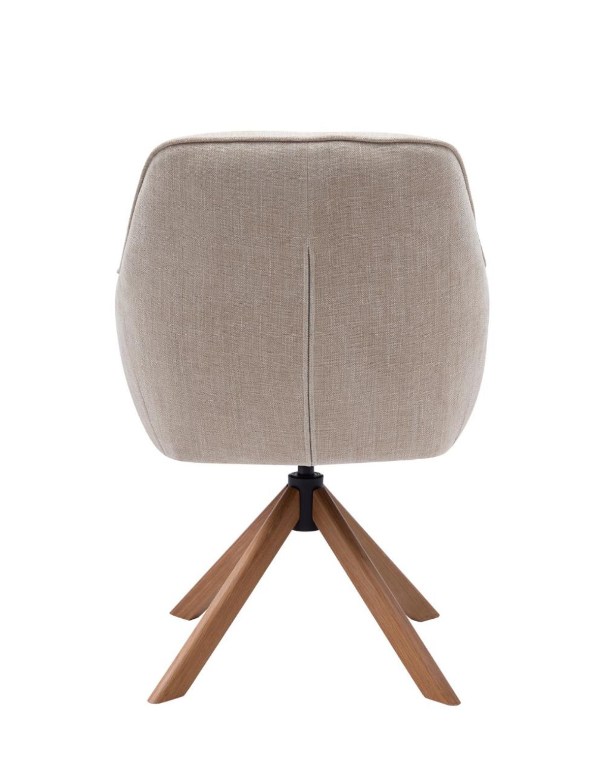 krzesło obrotowe do jadalni avola, beżowe, drewniane nogi (53250004)