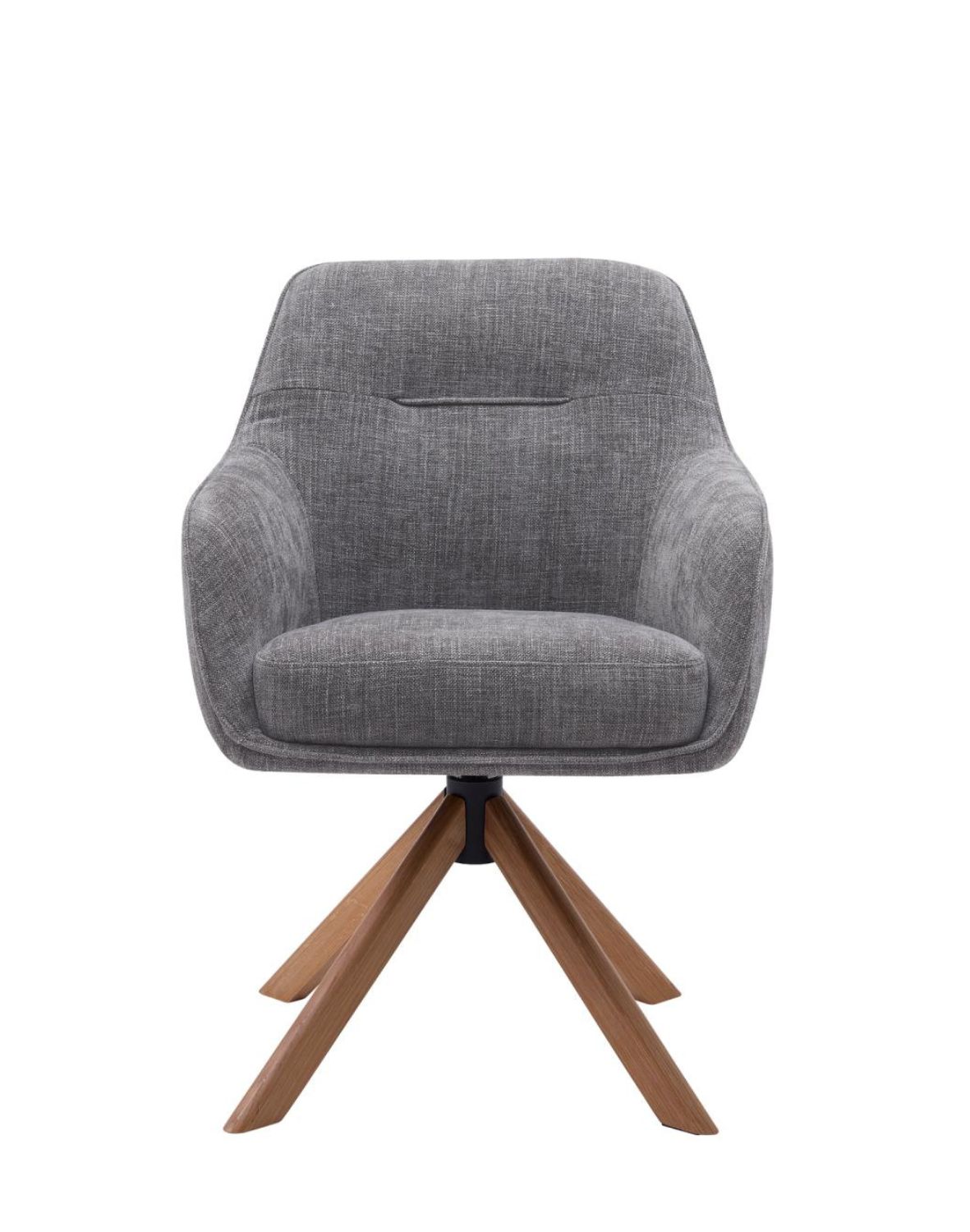 krzesło obrotowe do jadalni avola, szare, drewniane nogi (53250003)