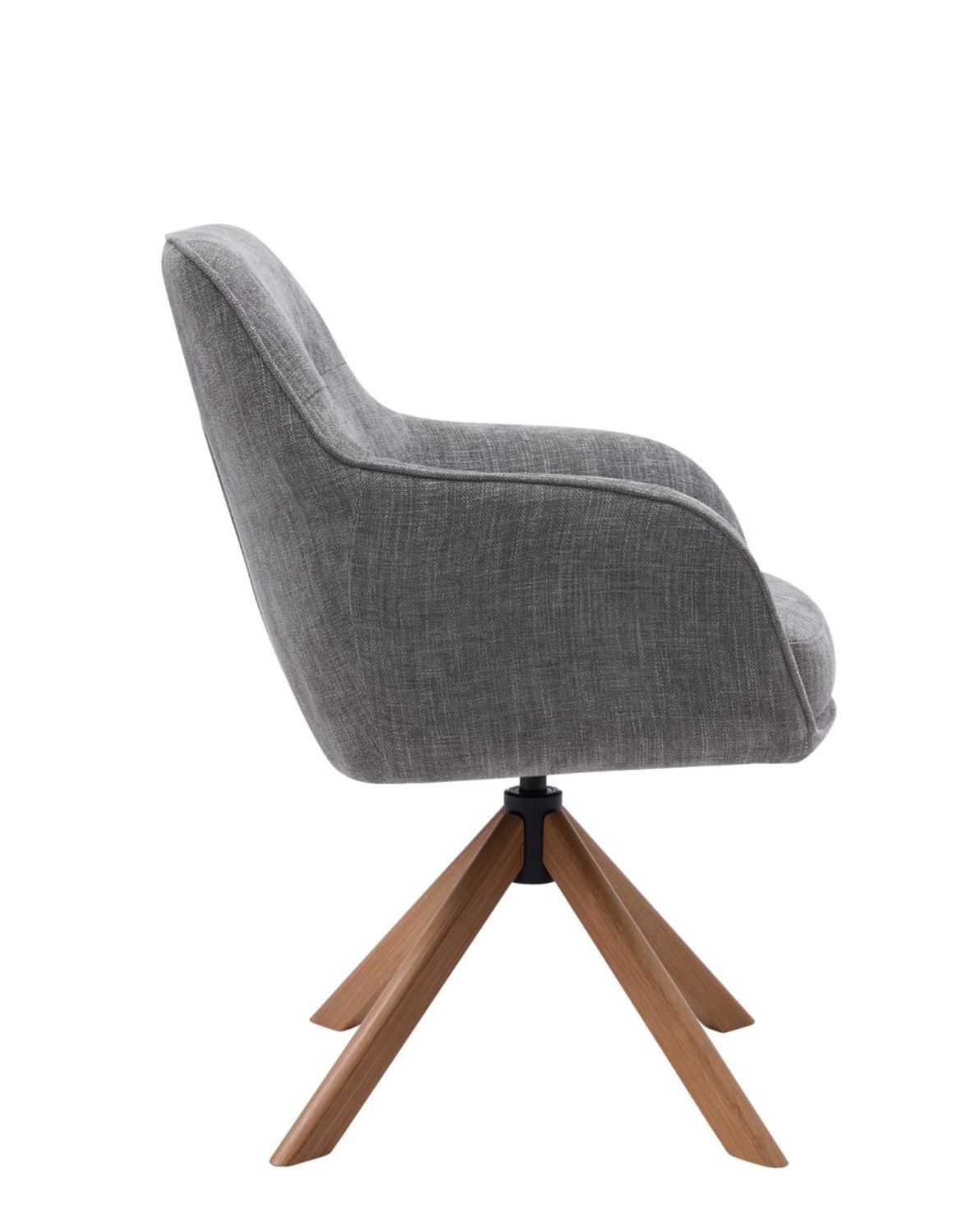 krzesło obrotowe do jadalni avola, szare, drewniane nogi (53250003)