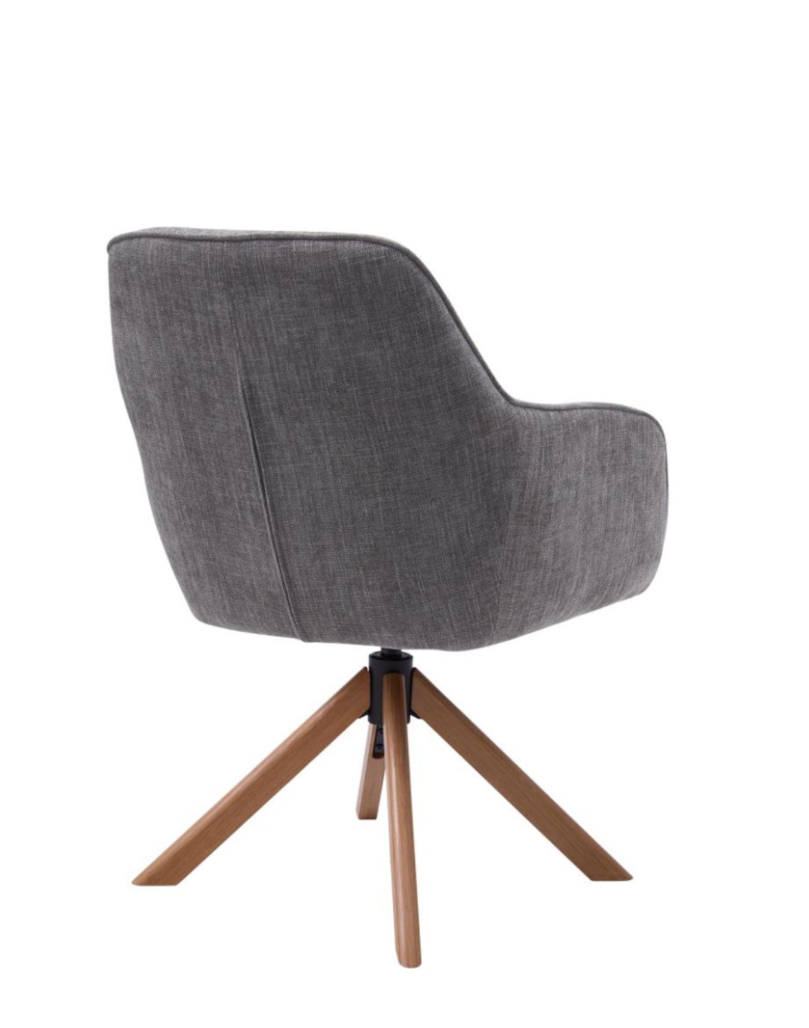 krzesło obrotowe do jadalni avola, szare, drewniane nogi (53250003)