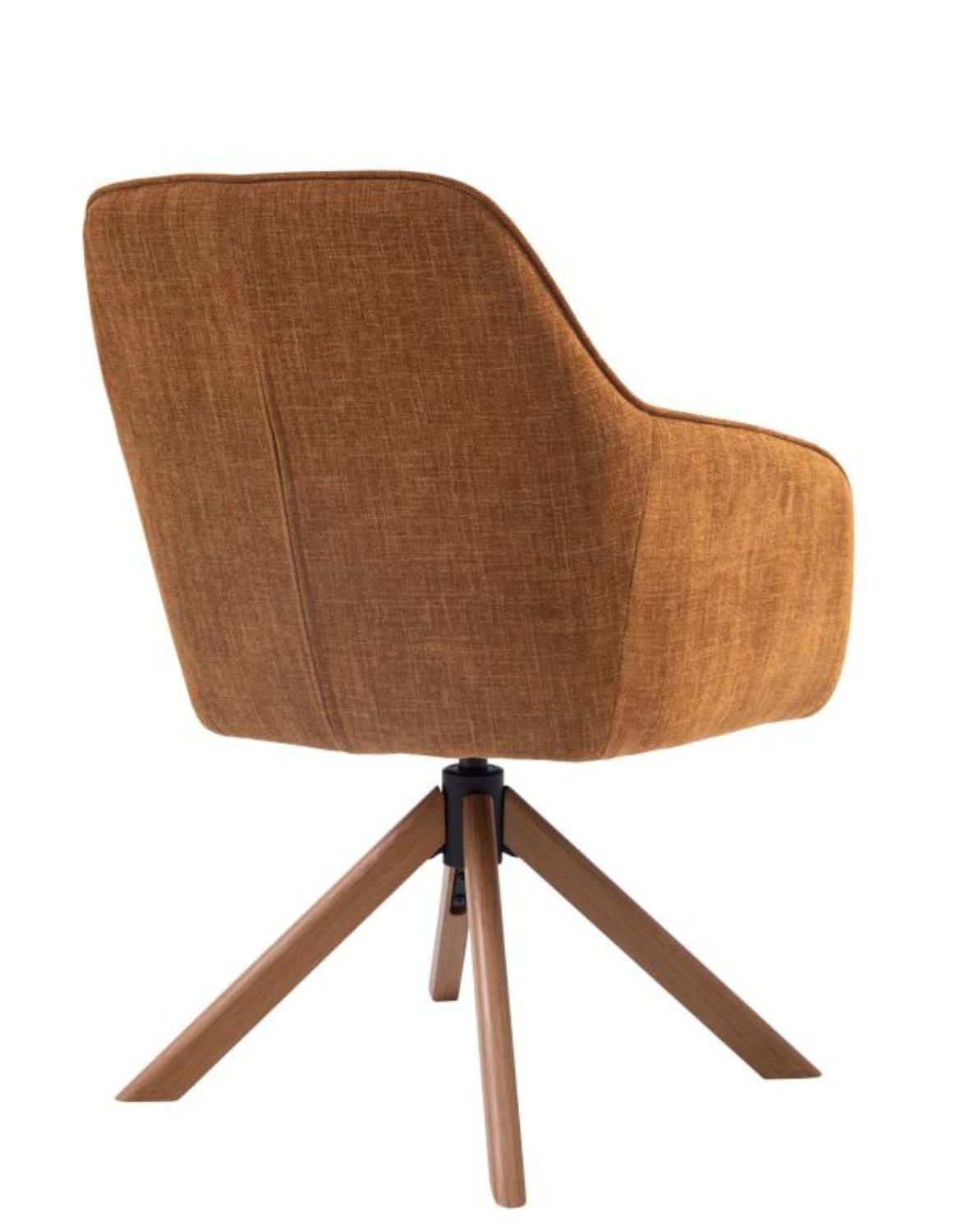 krzesło obrotowe do jadalni avola, rude, drewniane nogi (53250002)