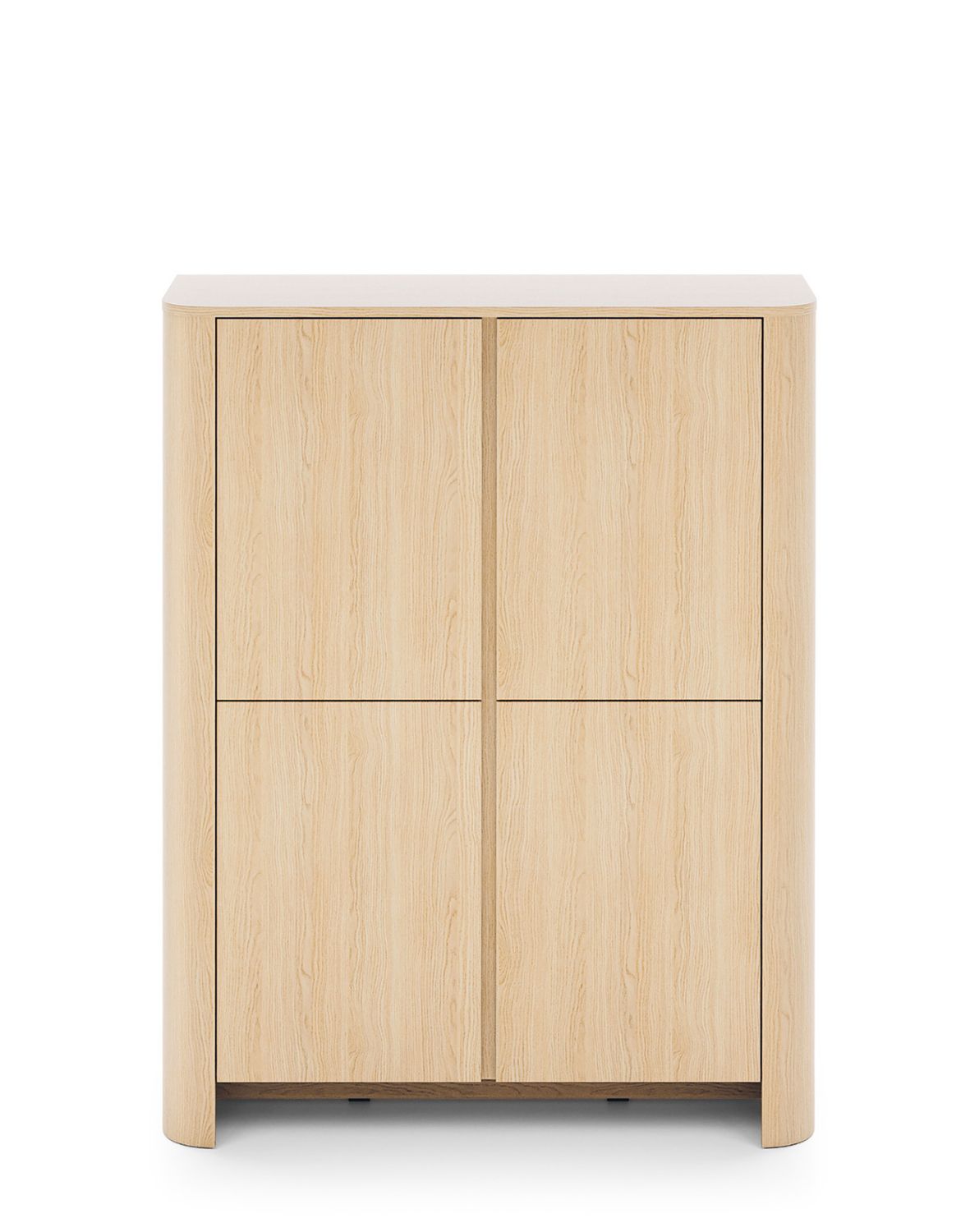 wysoka komoda bari k103 ze złotą listwą, dąb vicenza