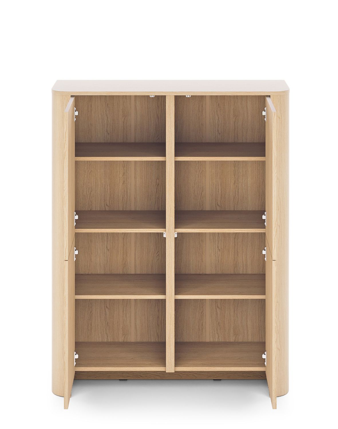 wysoka komoda bari k103 ze złotą listwą, dąb vicenza