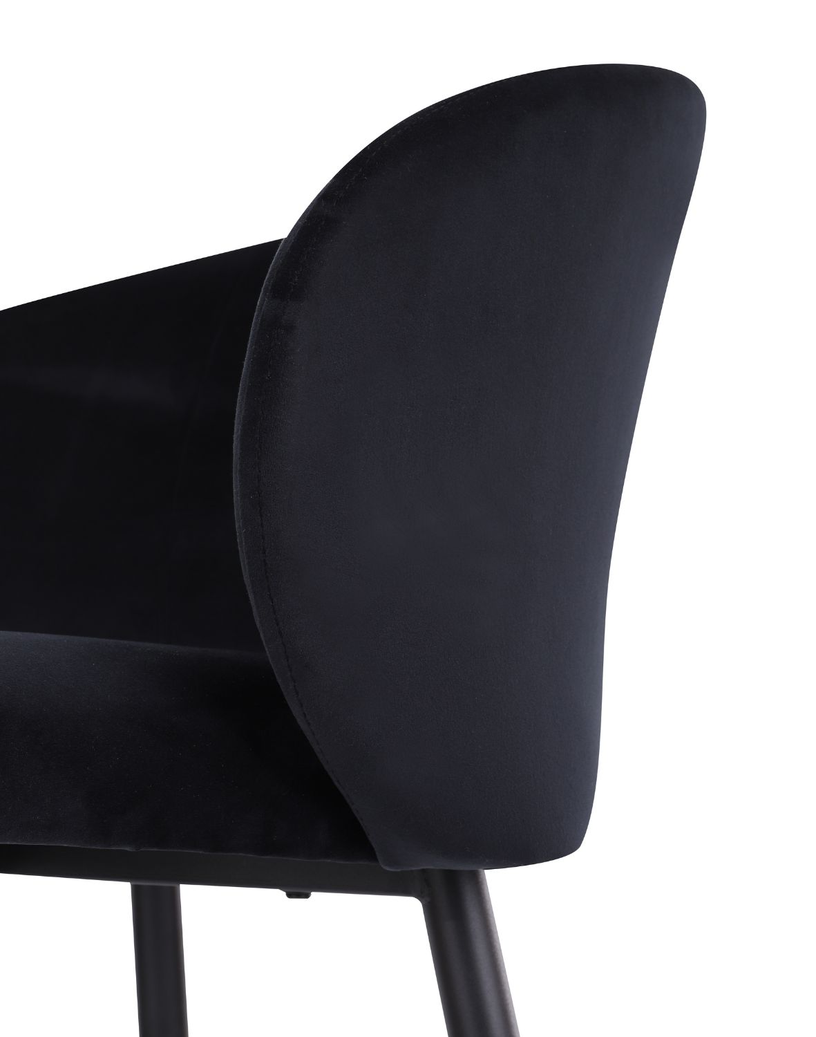 hoker do kuchni ganta black, czarny welwet, glamour