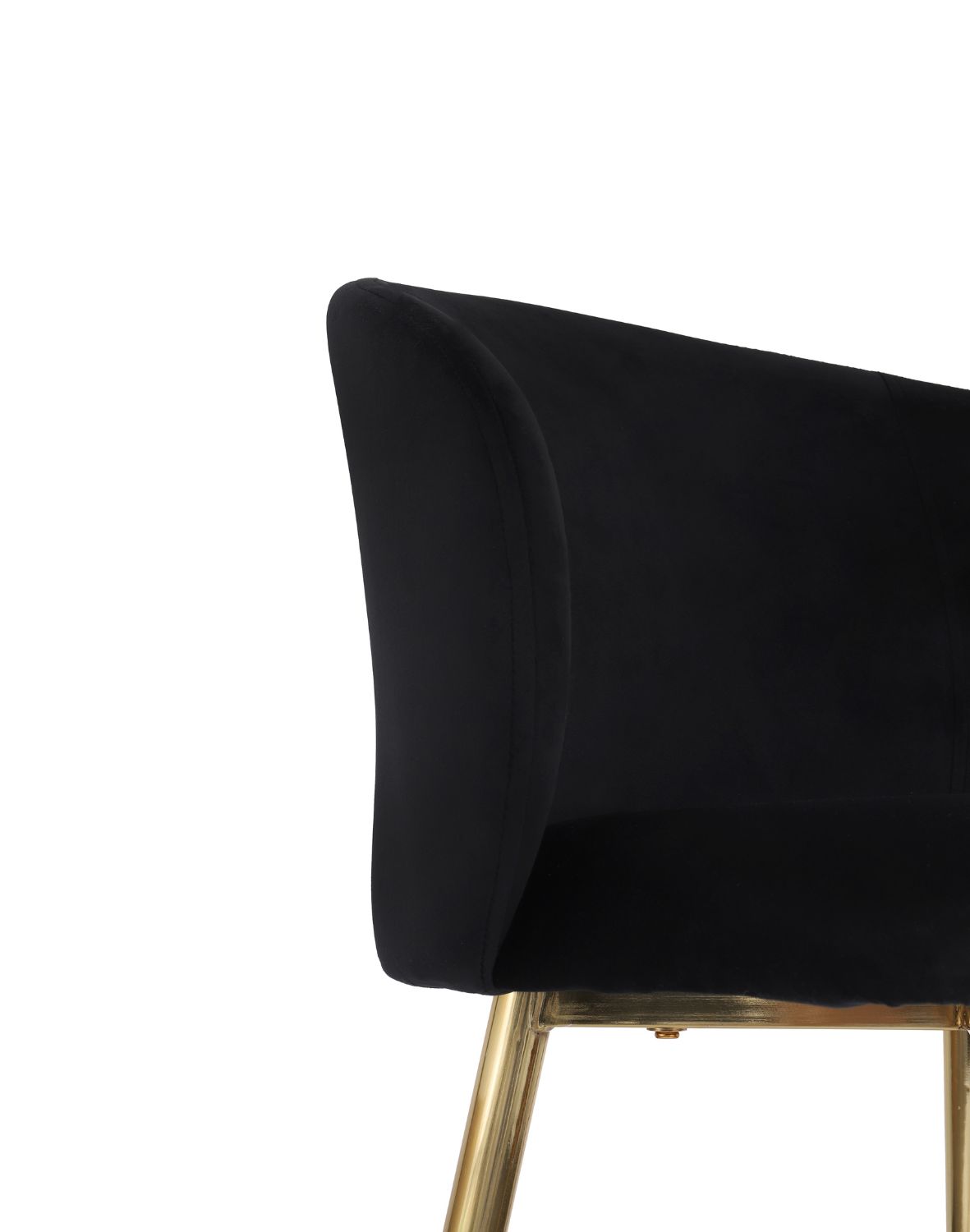 hoker do kuchni ganta gold, czarny welwet, glamour