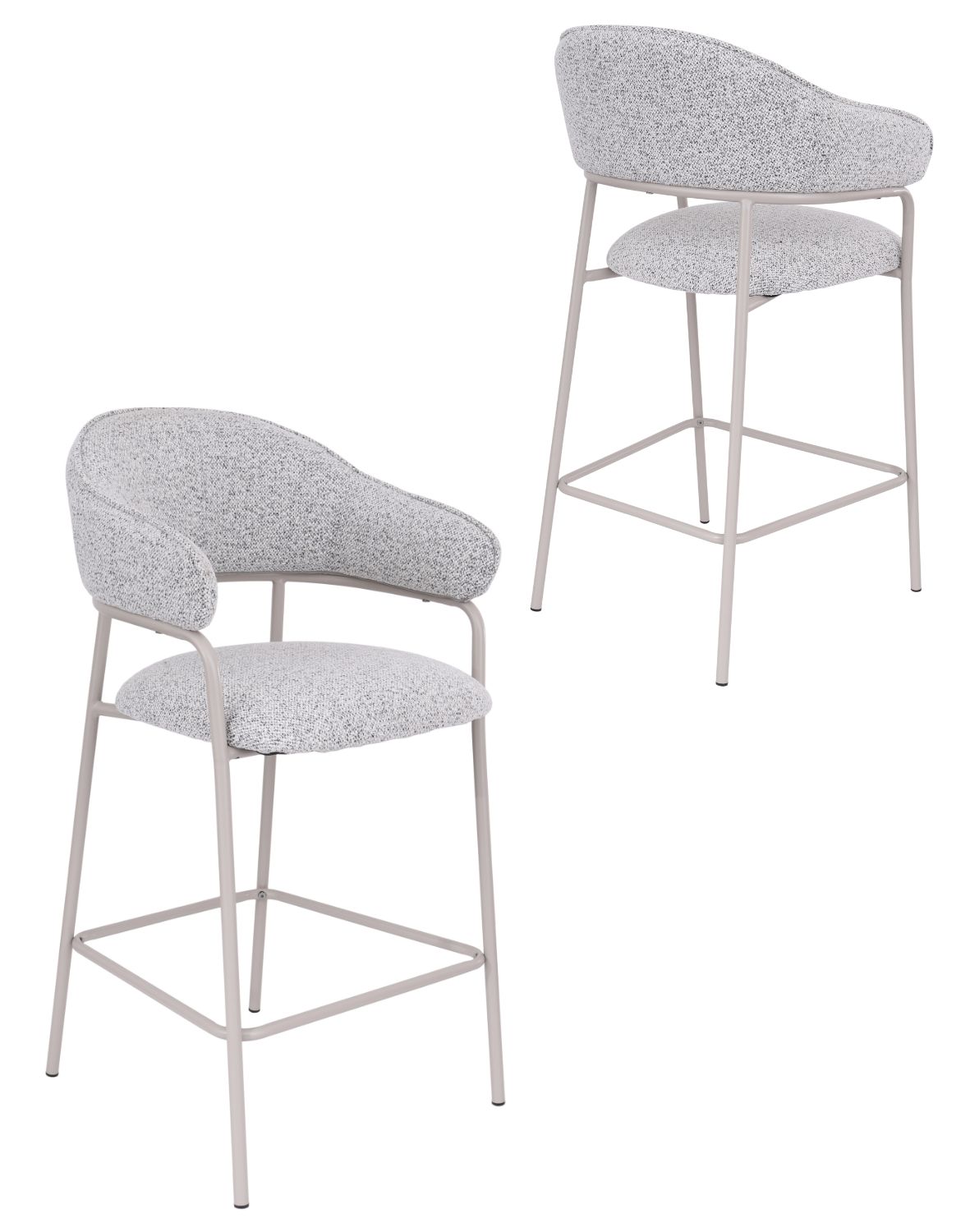 hoker do kuchni z podnóżkiem livia, szary/kaszmir