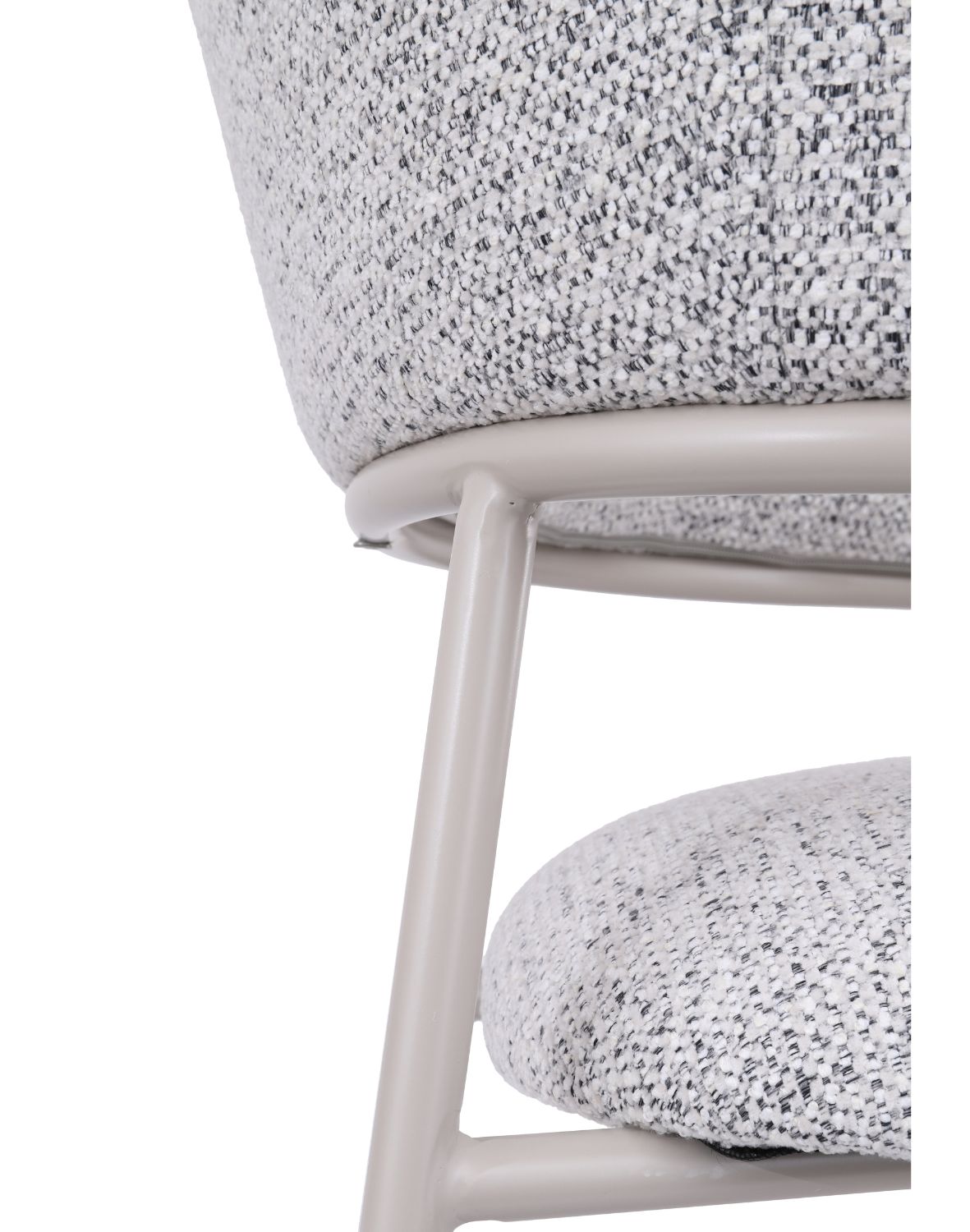 hoker do kuchni z podnóżkiem livia, szary/kaszmir