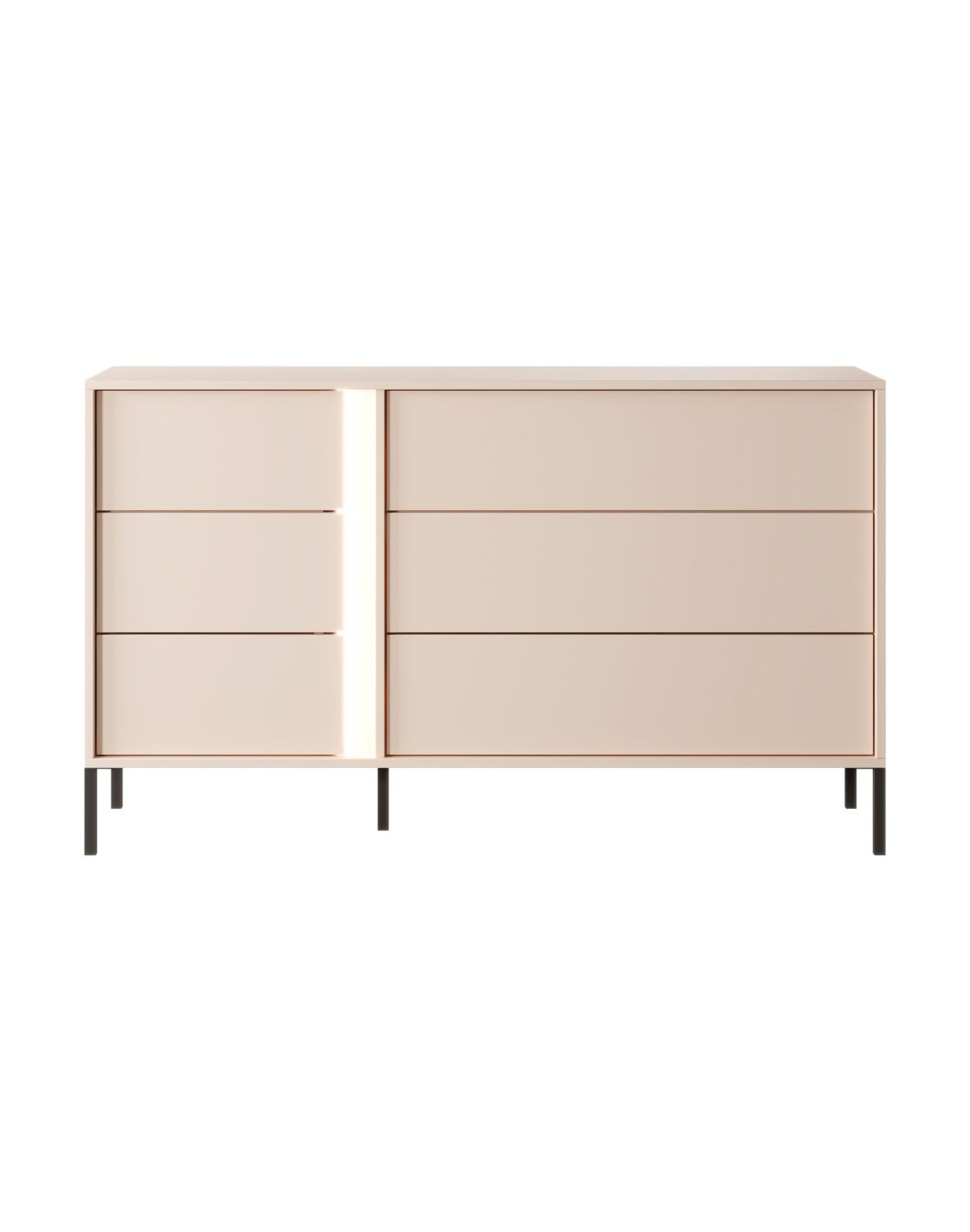 beżowa komoda z oświetleniem dast j