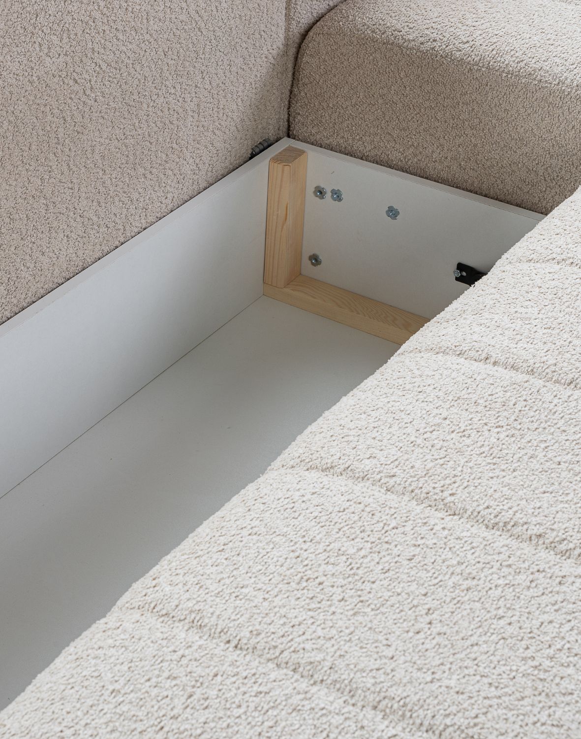 beżowy narożnik do salonu luna new pionier