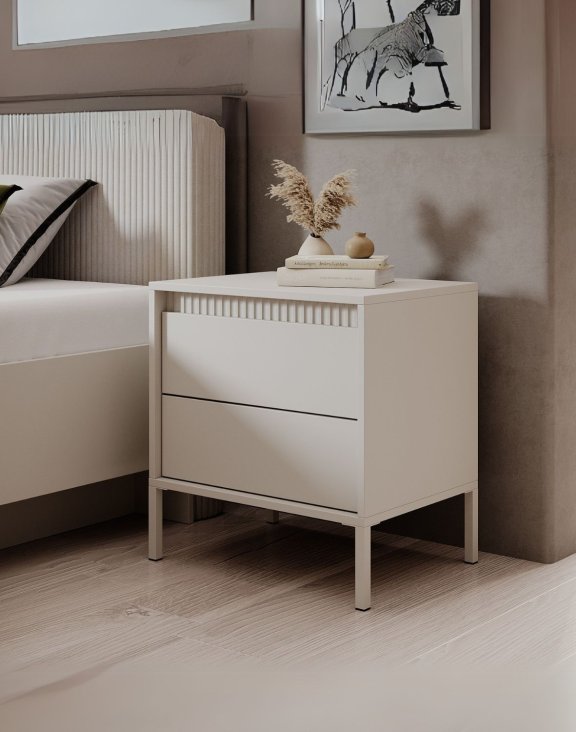 bezowy stolik nocny senso 2s