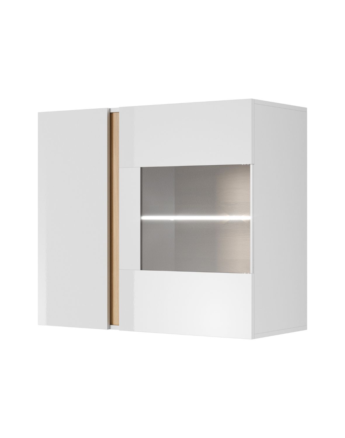 biała witryna wiszaca arco d z led